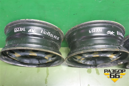 Диски колёсные штампованные (комплект)  R15 EJ6 4х100 ET48 Ц.О.54,1 (529104L000) для Kia Rio с 2011-2016г