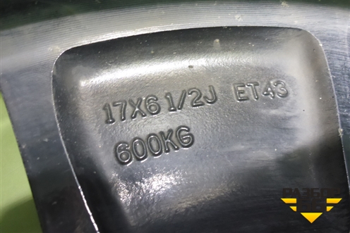 Диск колёсный литой  R17 EJ6,5 5x108 ET43 Ц.О.65,1 (203000354AA) для Kaiyi E5 с 2021г