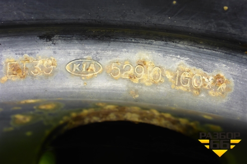 Диск колёсный штампованный  R14 EJ5 4х100 ET39 Ц.О.54,1 (529101G000) для Kia Rio с 2005-2011г (Рио 2)