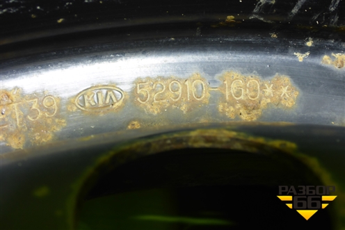 Диск колёсный штампованный  R14 EJ5 4х100 ET39 Ц.О.54,1 (529101G000) для Kia Rio с 2005-2011г (Рио 2)