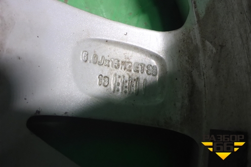 Диск колёсный литой  R15 EJ6 5x100 ET38 Ц.О.57,1 (6J0601025M) для Seat Ibiza с 2008-2017г