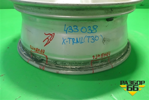 Диск колёсный литой  R17 EJ6,5 5x114.3 ET40 Ц.О.66,1 (40300EQ325) для Nissan X-Trail (Т30) с 2000-2007г