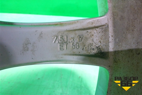 Диск колёсный литой  R17 EJ7,5 5x130 ET53 Ц.О.71,6 (7L6601025P8Z8) для Porsche Cayenne с 2003-2010г