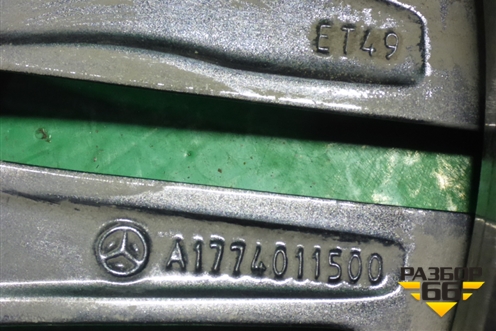 Диск колёсный литой  R18 EJ7,5 5x112 ET49 Ц.О.66,6 (A1774011500) для Mercedes Benz A200/220 W177 с 2018г