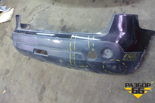 Бампер задний (под парктроник) (85022JD00H) для Nissan Qashqai (J10E) с 2006-2013г (Кашкай)