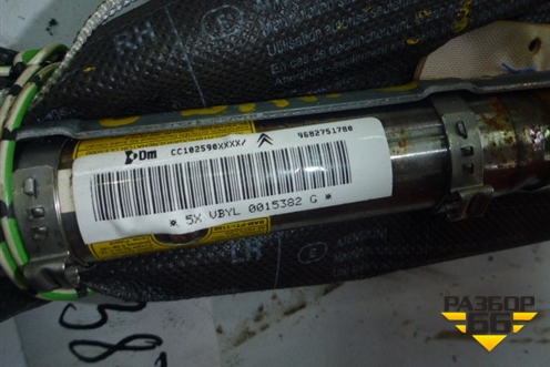 Подушка безопасности боковая шторка правая (седан) (9682751788) для Citroen C5 с 2008г