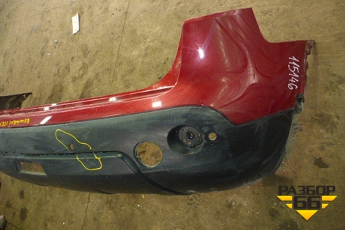 Бампер задний (под парктроник) (85022JD00H) для Nissan Qashqai (J10E) с 2006-2013г (Кашкай)