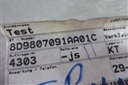 Накладка заднего бампера (центральная)8D9807091 для Audi A4 (B5) с 1994-2001г