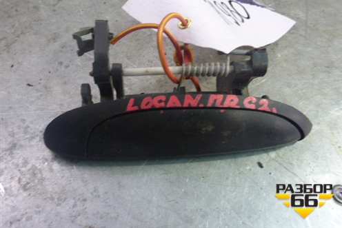 Ручка наружная двери передней правой (не крашеная) для Renault Logan с 2004-2015г