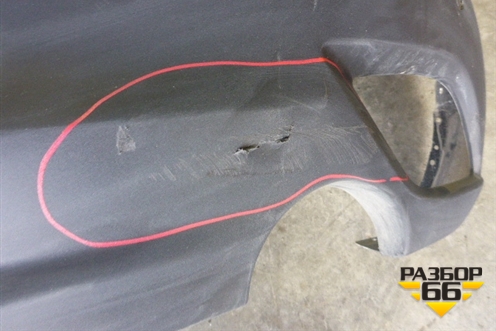 Бампер задний (под парктроник) (KD4750221) для Mazda CX 5 с 2012-2016г (СХ5)