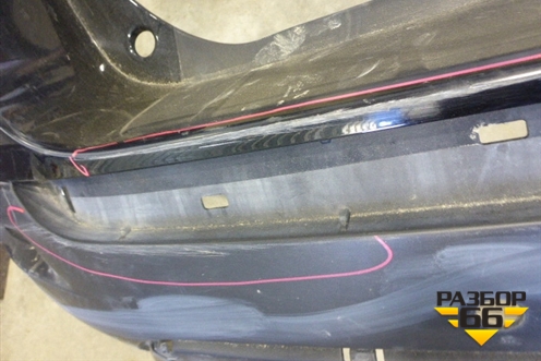 Бампер задний (под парктроник) для Toyota Highlander с 2007-2013г (Хайлендер)