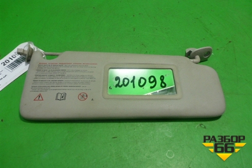 Козырёк солнцезащитный правый для Renault Symbol с 2008г