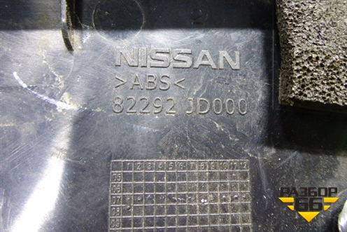 Накладка двери задней правой (уголок) (82292JD000) для Nissan Qashqai (J10E) с 2006-2013г