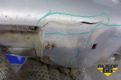 Накладка на порог наружная левая для Subaru Forester (Sg5-9) с 2002-2007г