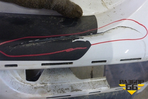 Бампер задний (до 2015г под накладку) (5410C161ZZ) для Mitsubishi Outlander с 2012-2024г