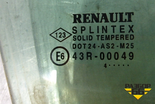 Стекло двери передней правой (LITEX) для Renault Scenic с 2003-2009г