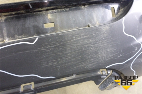 Бампер задний (под парктроник) для Toyota Highlander с 2007-2013г (Хайлендер)