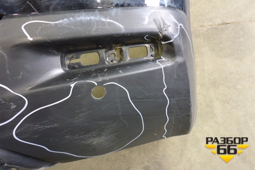 Бампер задний (под парктроник) для Toyota Highlander с 2007-2013г (Хайлендер)