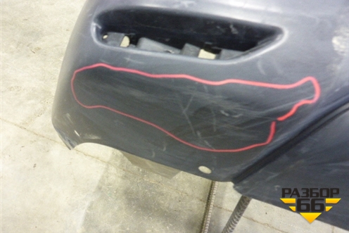 Бампер задний (до 2017г) (850224EA0H) для Nissan Qashqai (J11E) с 2013г (Кашкай)