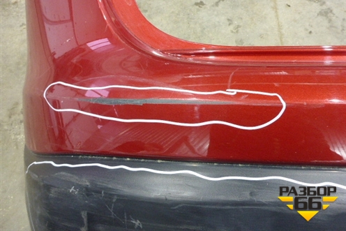 Бампер задний (до 2017г) (850224EA0H) для Nissan Qashqai (J11E) с 2013г