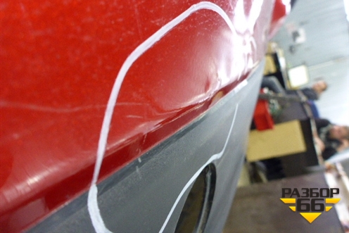 Бампер задний (до 2011г хэтчбек под парктроник) для Mazda Mazda 3 (BL) с 2009-2013г