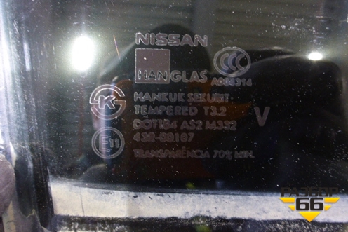Стекло двери задней правой (8230095F0A) для Nissan Almera Classic с 2006-2013г