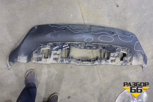 Юбка заднего бампера (под парктроник) (51127183146) для BMW X6 E71 с 2008-2014г