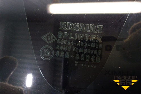 Стекло глухое правое (2007г) для Renault Scenic с 2003-2009г