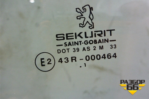 Стекло двери передней левой (3х дверный кузов новое 2011г) (920197) для Peugeot 207 с 2006-2015г