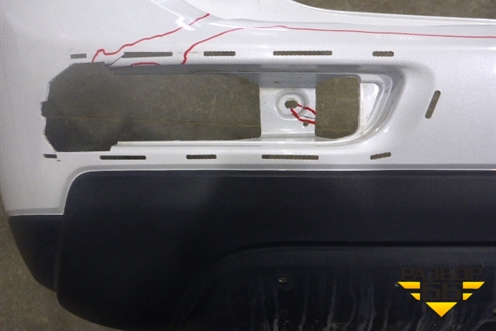 Бампер задний (до 2015г под накладки) (5410C161ZZ) для Mitsubishi Outlander с 2012-2024г