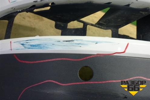 Бампер задний (после 2014г под парктроник) (8U0807385C) для Audi Q3 с 2011-2018г (Ку 3)