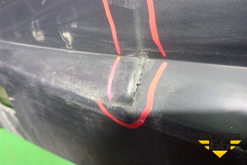 Бампер задний (после 2015г под накладку) (5410C9962Z) для Mitsubishi Outlander с 2012-2024г (Аутлендер)