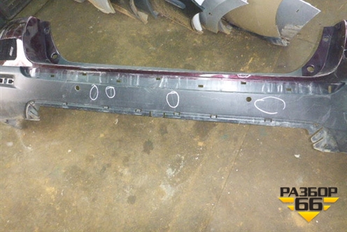 Бампер задний (под парктроник) (5215948170) для Toyota Highlander с 2007-2013г