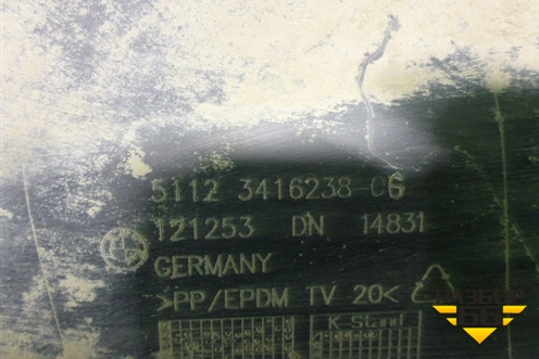 Накладка заднего бампера правая (после 2008г) (51123416238) для BMW X3 E83 с 2004-2010г