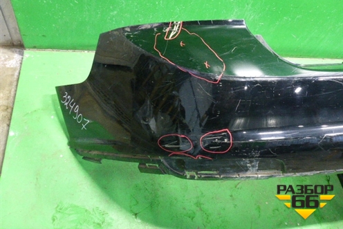 Бампер задний (без юбки после 2007г) (30744939) для Volvo S40 с 2004-2012г