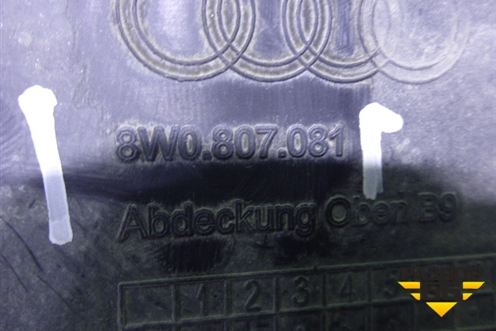 Накладка декоративная на переднюю панель (8W0807081) для Audi A4 (В9) с 2015г