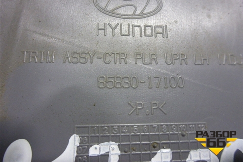 Обшивка стойки центральная верхняя левая (8583017100) для Hyundai Matrix с 2001-2010г