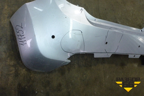 Бампер задний для Chevrolet Spark с 2009-2016г