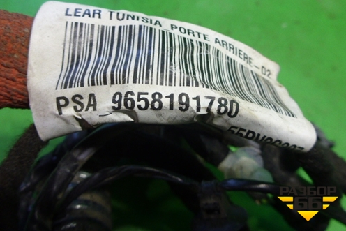 Проводка двери задней левой (9658191780) для Peugeot 407 с 2004г