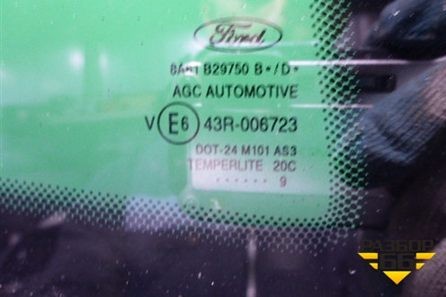 Стекло глухое правое (заднее 3х дверный кузов 2009г) (1791519) для Ford Fiesta с 2008-2015г