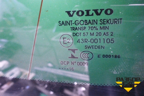 Стекло глухое правое (2016г) (31386337) для Volvo XC60 с 2008-2017г