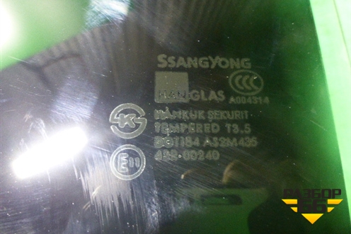 Стекло двери задней левой (пикап) для Ssang Yong Actyon Sport с 2012