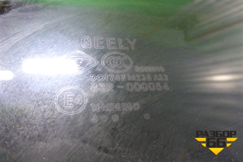 Стекло двери задней левой форточка (2014г) для Geely GC6