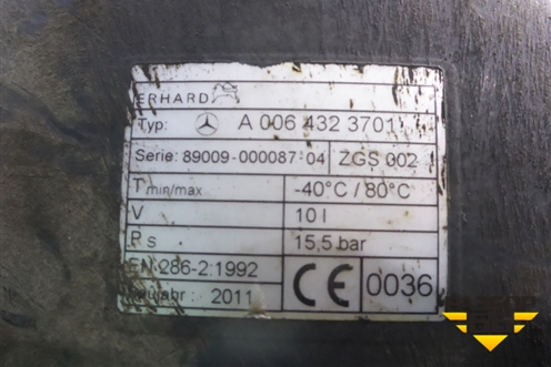 Ресивер воздушный  (10л) (A0064323701) для Mercedes Benz  TRUCK Axor 2 с 2004г