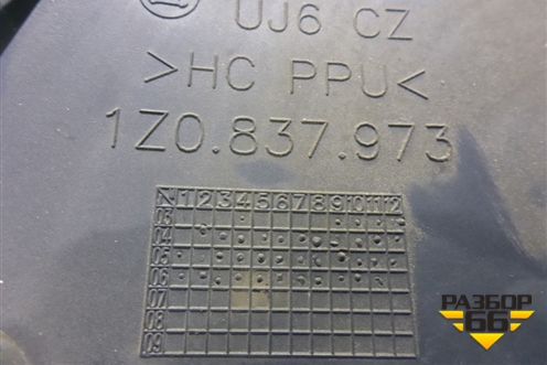 Накладка двери передней левой уголок (1Z0837973) для Skoda Octavia (А5) с 2004-2013г