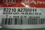 Накладка стекла переднего правого (3-х дверный кузов) (82210A2700FFF) для Kia Ceed с 2012-2018г