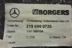 Обшивка багажника левая (2196900725) для Mercedes Benz CLS C219 с 2004-2010г