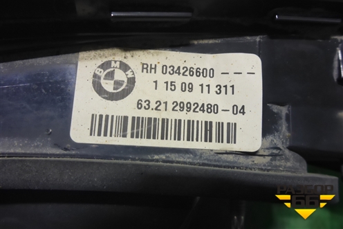 Фонарь задний внутренний правый (до 2012г) (63212992480) для BMW X1 E84 с 2009-2014г