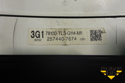 Щиток приборов АКПП (78100TL3G114) ( 78100TL3G114M1) для Honda Accord(CU-CW) с 2008-2013г
