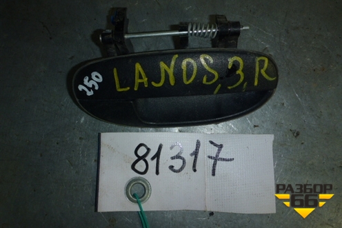 Ручка наружная двери задней правой для Chevrolet Lanos с 2004г (96226330)